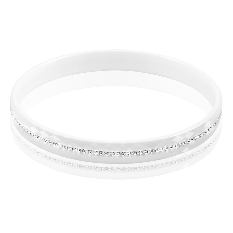 Bracelet Jonc Ceramique Strass Et Céramique - Spannringe Damen | OROVIVO