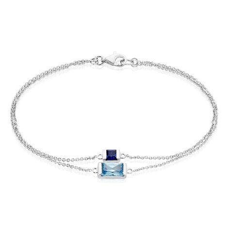Damen Armband Silber Silber 925 Zirkonia Himmelblau Veronika 1,00mm  - Armbänder Damen | OROVIVO
