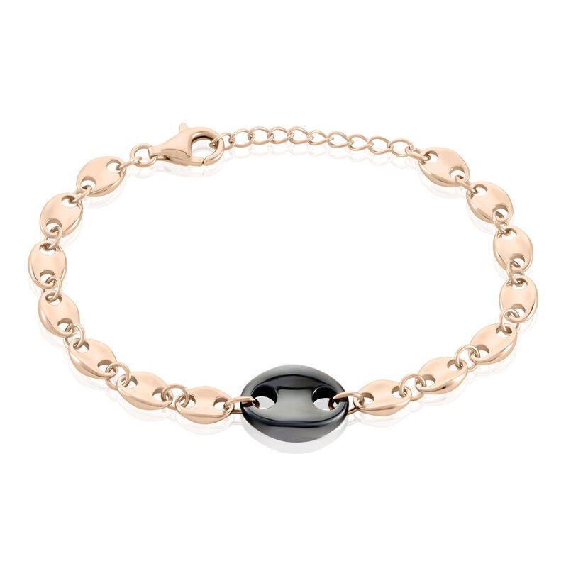 Bracelet Ashoka Argent Rose Céramique - Spannringe Damen | OROVIVO