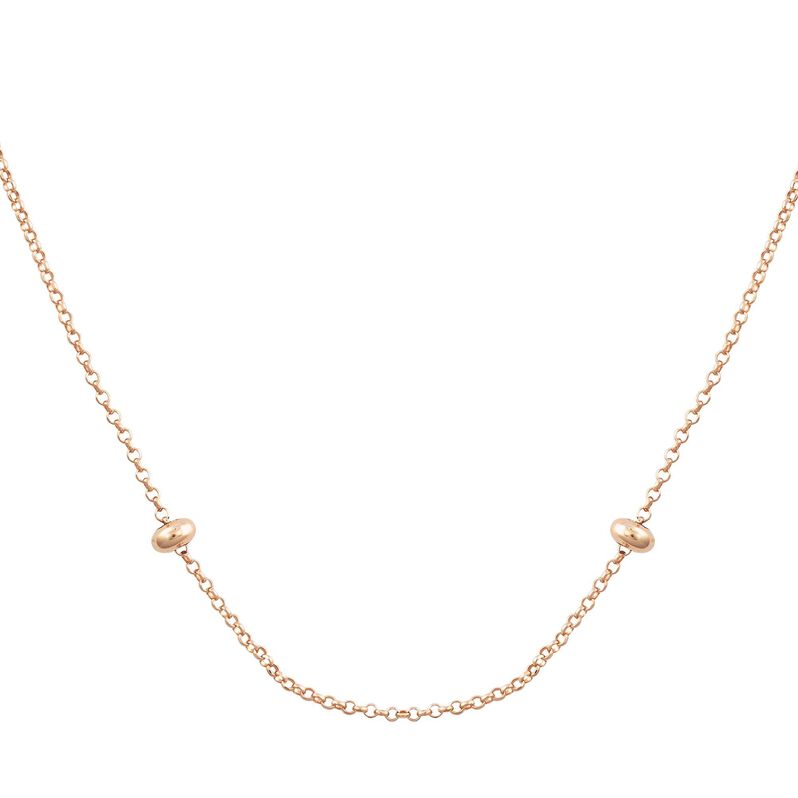 Girocollo maglia rolé in argento 925 rosato e glitter - Spannringe  | OROVIVO