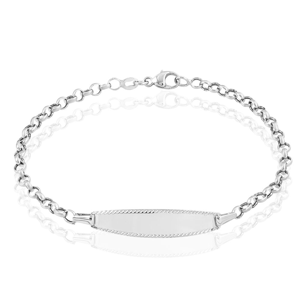Bracelet Identité Marcel Or Blanc - Spannringe Kinder | OROVIVO