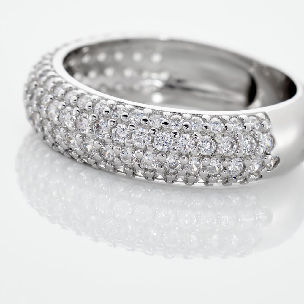 MALA Damen Ring Silber 925 Zirkonia Wei&szlig; 1,320 ct B 5,14 mm