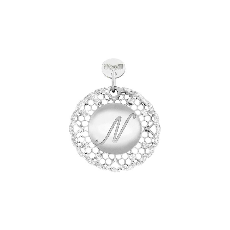 Charm in argento rodiato e glitter - Spannringe Damen | OROVIVO