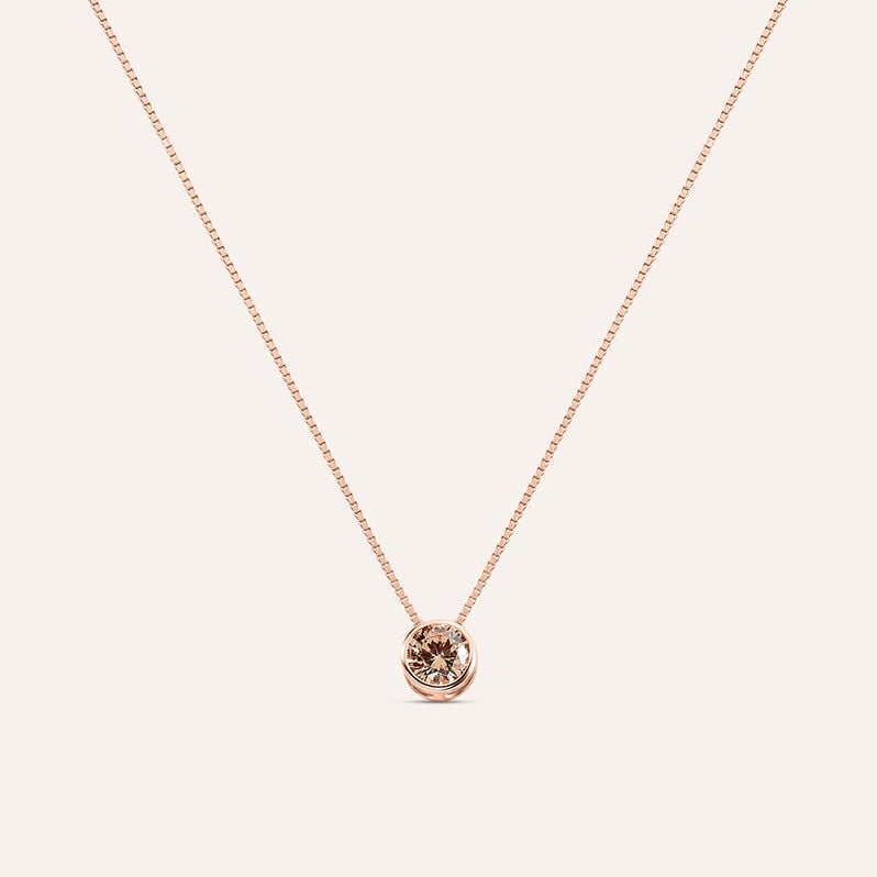 Collana Punto Luce Silver Rainbow Argento Rosa Cubic Zirconia - Spannringe Damen | OROVIVO