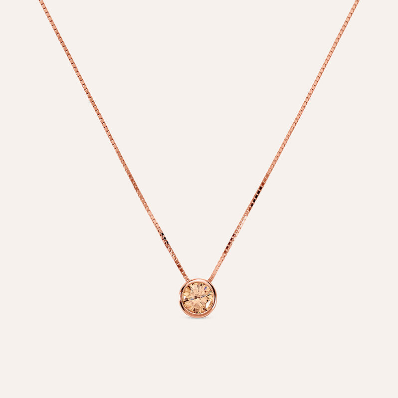Collana Punto Luce Silver Rainbow Argento Rosa Cubic Zirconia - Spannringe Damen | OROVIVO