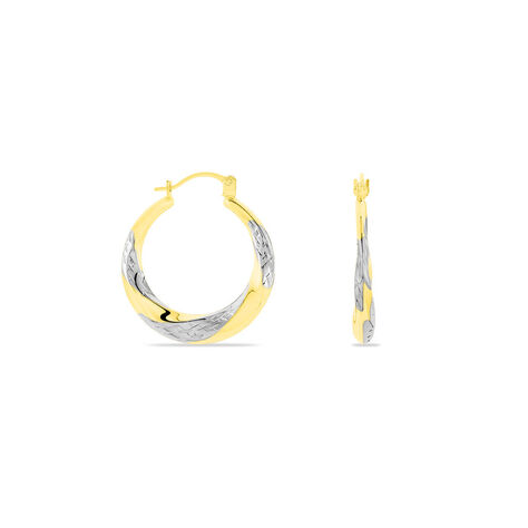 Damen Creolen Gold 375 Bicolor  - Creolen Damen | OROVIVO