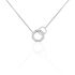 TREVI Damen Collier Silber 925 Zirkonia Wei&szlig; Kreis