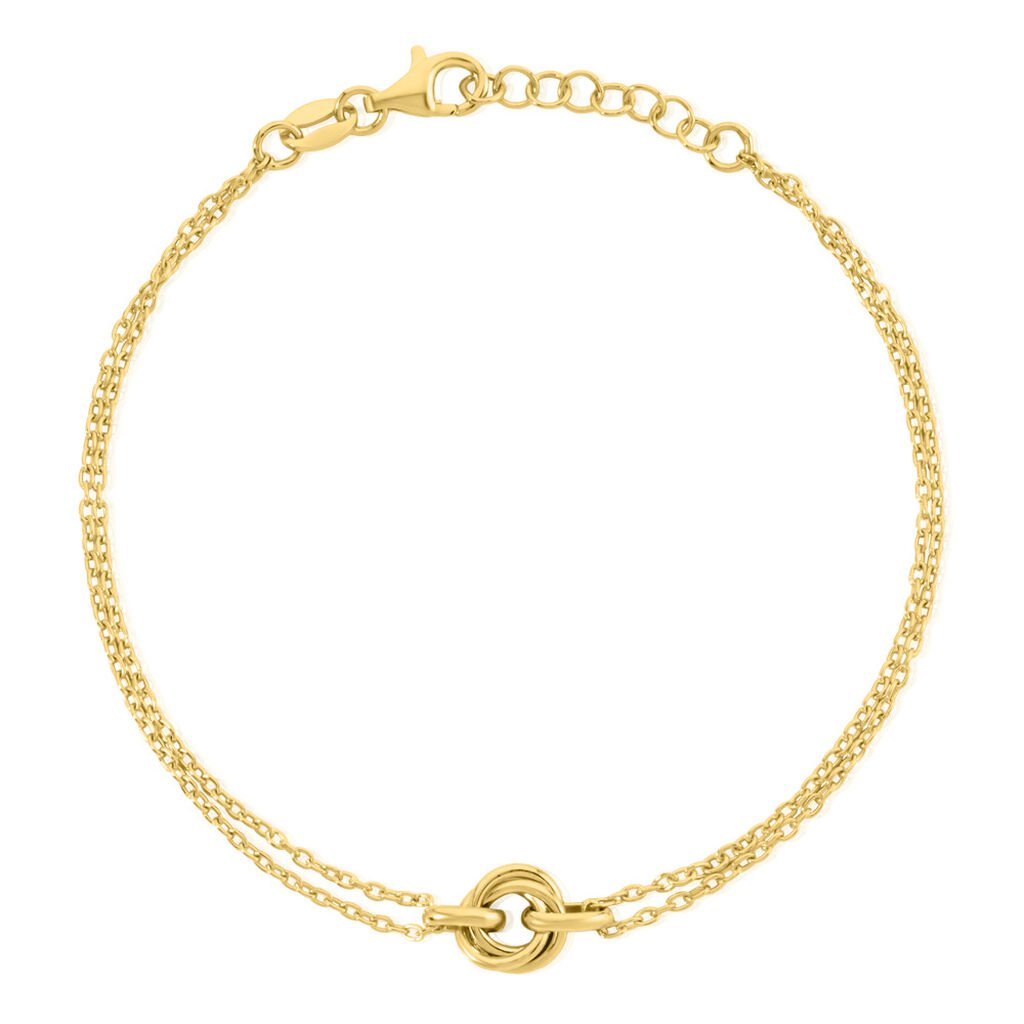 Cassia Damen Armband Silber vergoldet 925 Nest B 1 mm