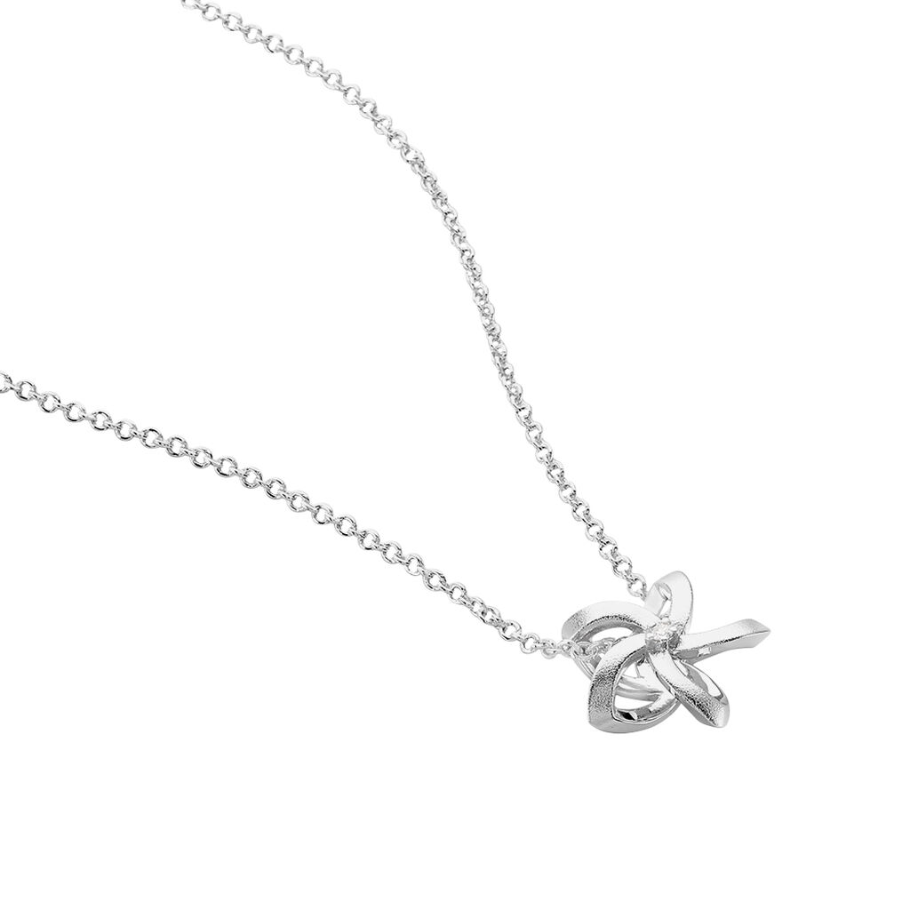 Damen Collier Silber 925 Diamant 0,01ct Blume Vratsa - Halsketten Damen | OROVIVO
