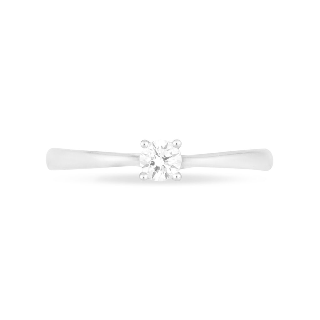 Bague Solitaire Fiona Or Blanc Grenat - Spannringe Damen | OROVIVO