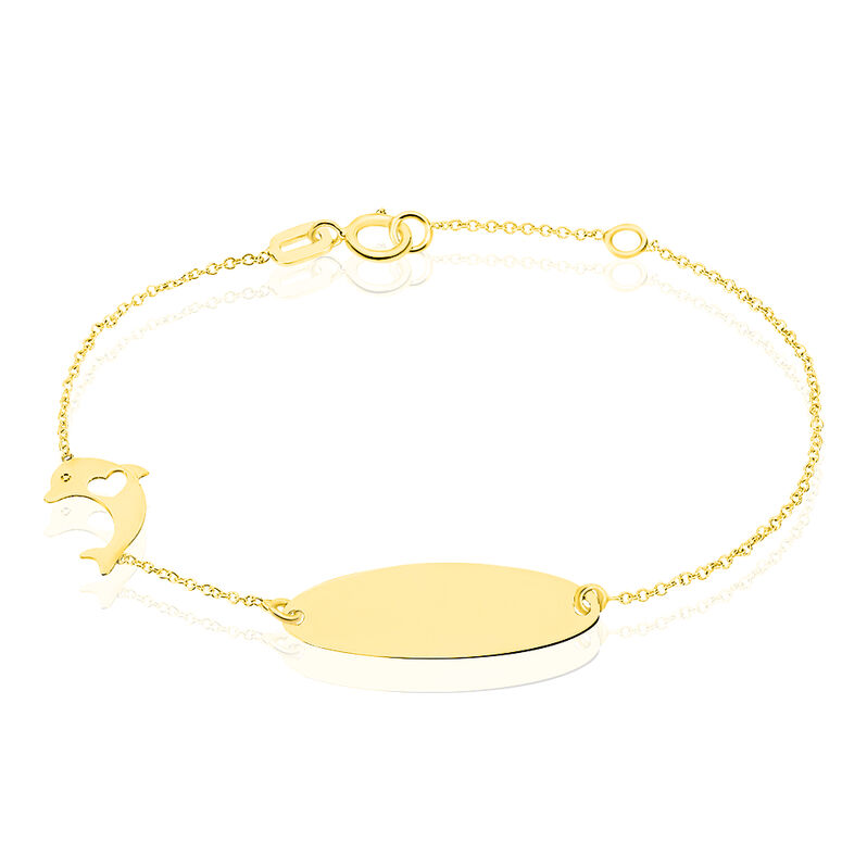Bracelet Identité Helee Dauphin Or Jaune - Spannringe Kinder | OROVIVO