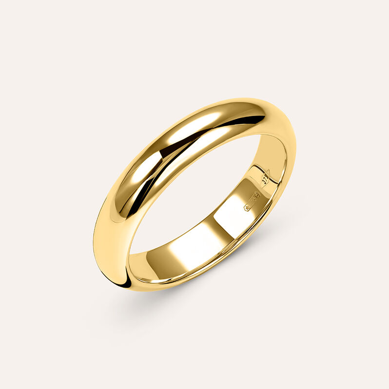 Fede Classica Leggera 4 mm Oro Giallo - Spannringe Unisex | OROVIVO