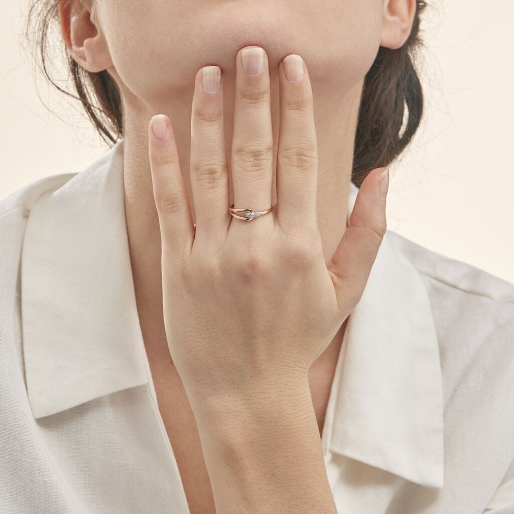 Bague Cyranna Or Rose Diamant - Spannringe Damen | OROVIVO