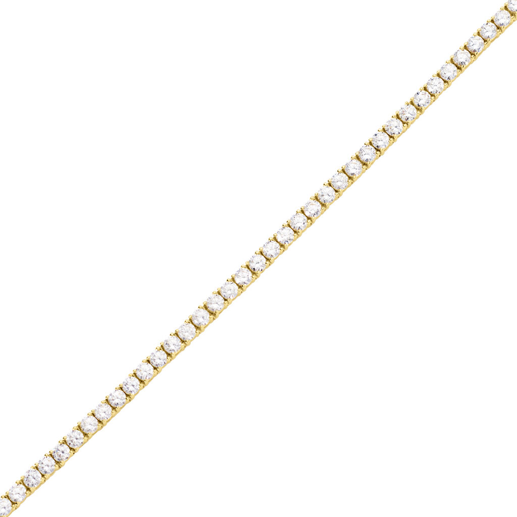 ELYRA Damen Armband Silber vergoldet 925 Zirkonia Wei&szlig; 7,16 ct