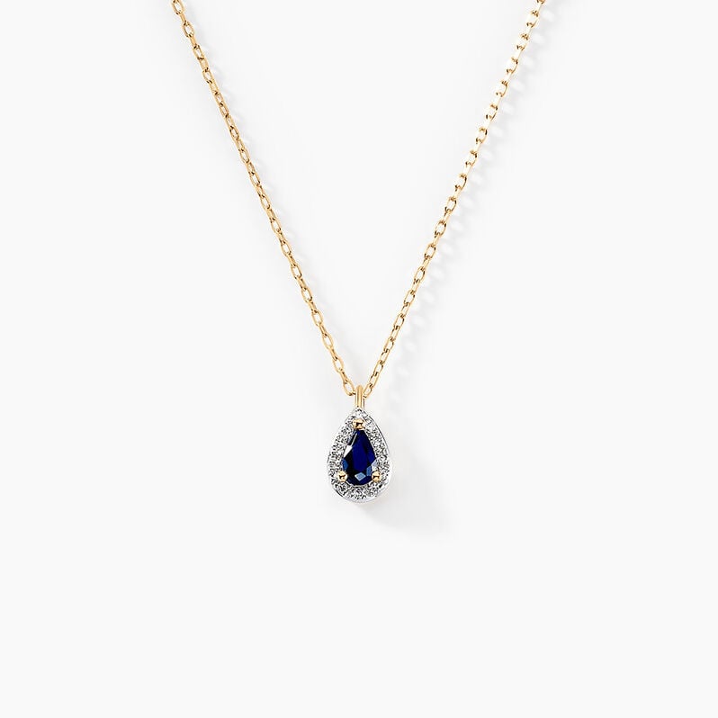 Collier Juliettina Or Jaune Saphir Diamant - Spannringe Damen | OROVIVO