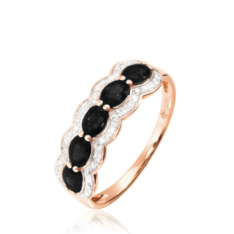 Bague Margaux Or Rose Agate Et Diamant - Spannringe Damen | OROVIVO