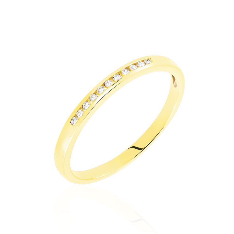 MEMO JATA Damen Ring Gold 585 (14 Karat) Diamant Wei&szlig; 0,060 ct - Ringe mit Stein Damen | OROVIVO