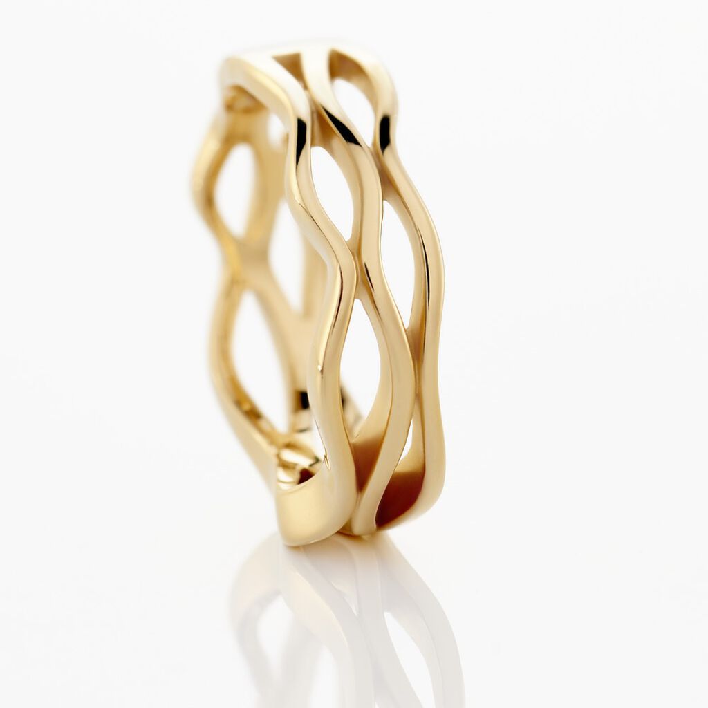 SEMIRA Damen Ring Messing Gelb