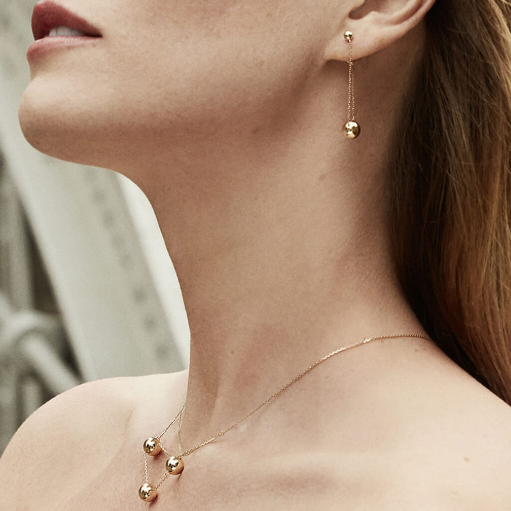 Damen Halskette Gold 375 Kugeln - Halsketten Damen | OROVIVO