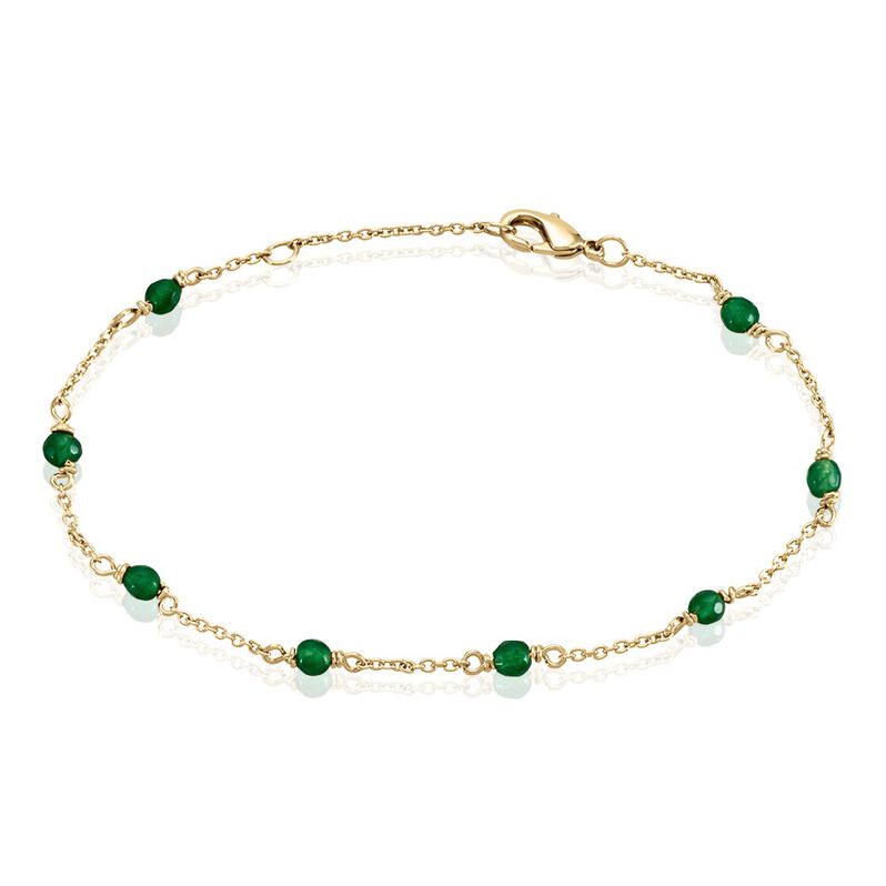 Bracelet Calliope Plaqué Or Doré Agate - Spannringe Damen | OROVIVO
