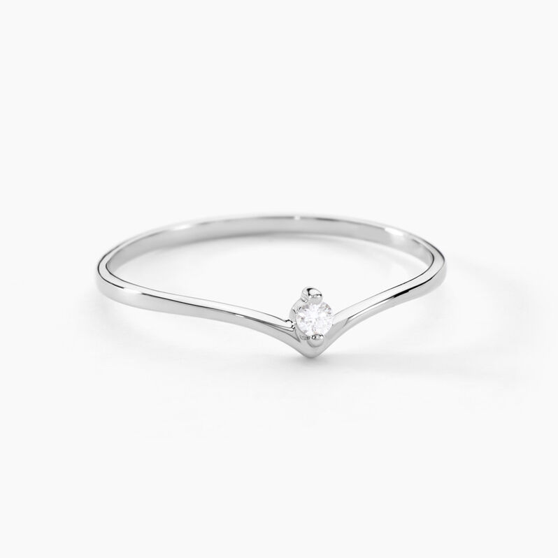Bague Maye Or Weiss Aile De Mouette - Spannringe Damen | OROVIVO