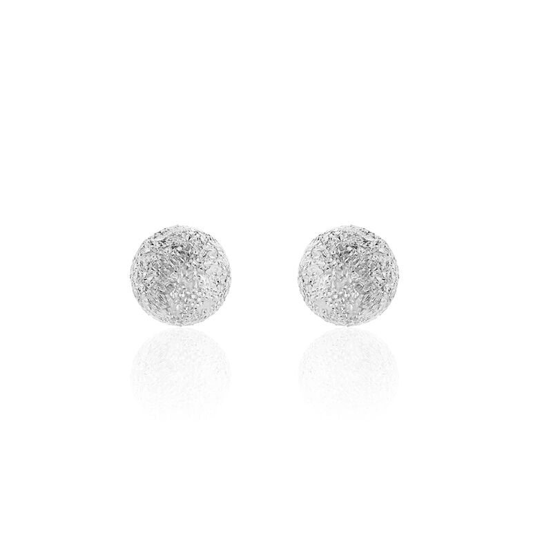 Boucles D'oreilles Puces Martina Argent Blanc - Spannringe Damen | OROVIVO