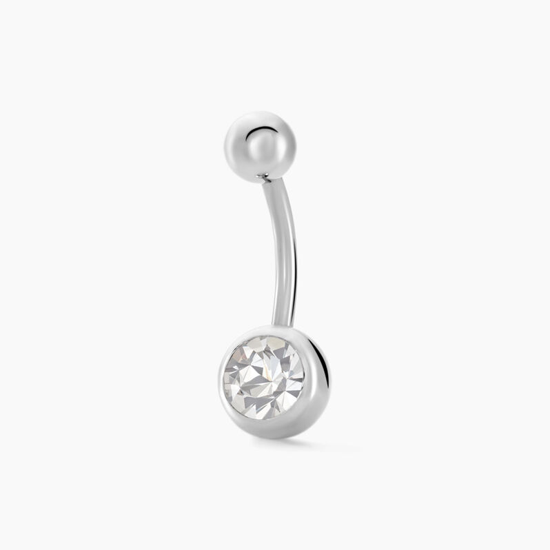 Piercing De Nombril Santuzza Acier Weiss Verre - Spannringe Damen | OROVIVO
