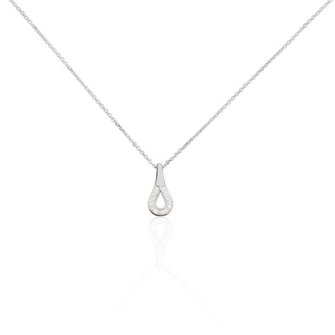 Damen Halskette Weißgold 375 Diamanten 0,04ct - Halsketten Damen | OROVIVO