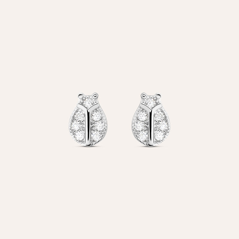 Orecchini Lobo Silver Moments Argento Rodiato Cubic Zirconia - Spannringe Damen | OROVIVO