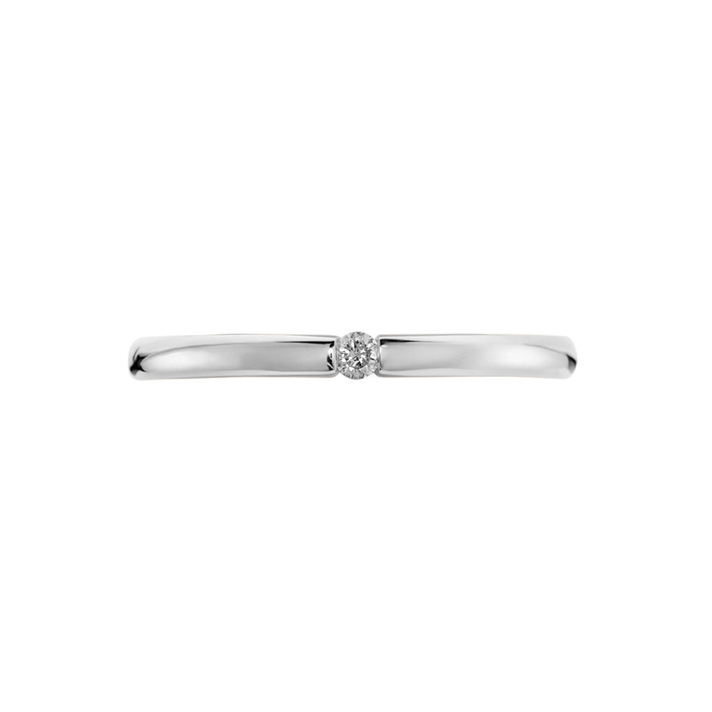 Damen Ring Weißgold 375 Diamant 0,03ct Graz 1,80mm  - Solitärringe Damen | OROVIVO
