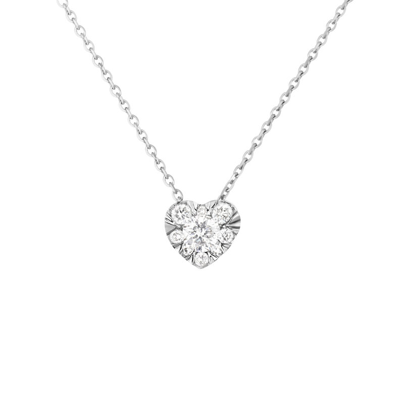 Collana Petali Oro Bianco Diamante - Spannringe Damen | OROVIVO