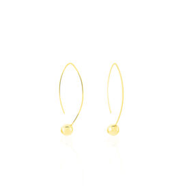 Damen Ohrhänger Lang Gold 375 Kugel - Creolen Damen | OROVIVO