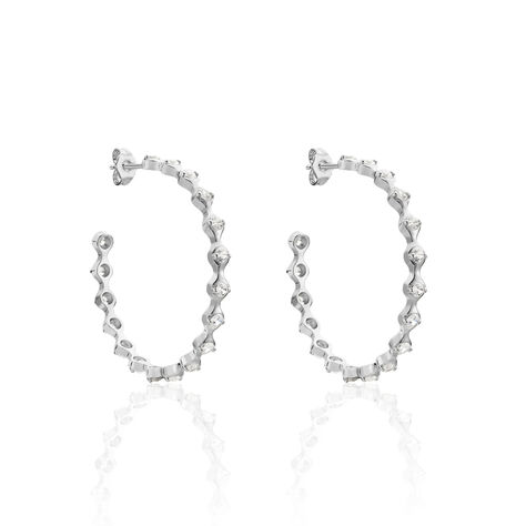 Damen Steckcreolen Silber 925 Glassteine - Creolen Damen | OROVIVO