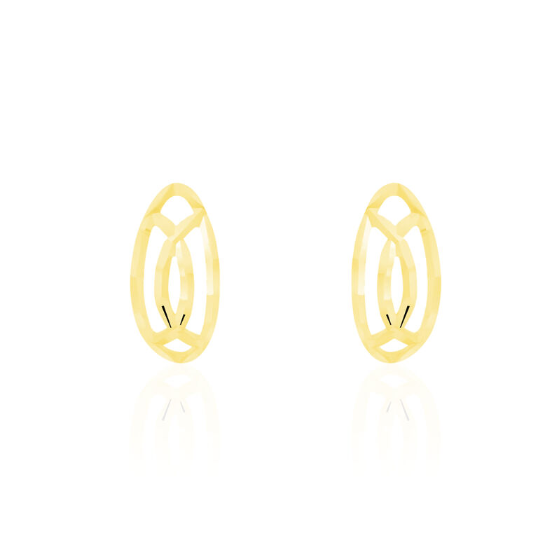 Boucles D'oreilles Puces Elodile Ovale Or Jaune - Spannringe Damen | OROVIVO