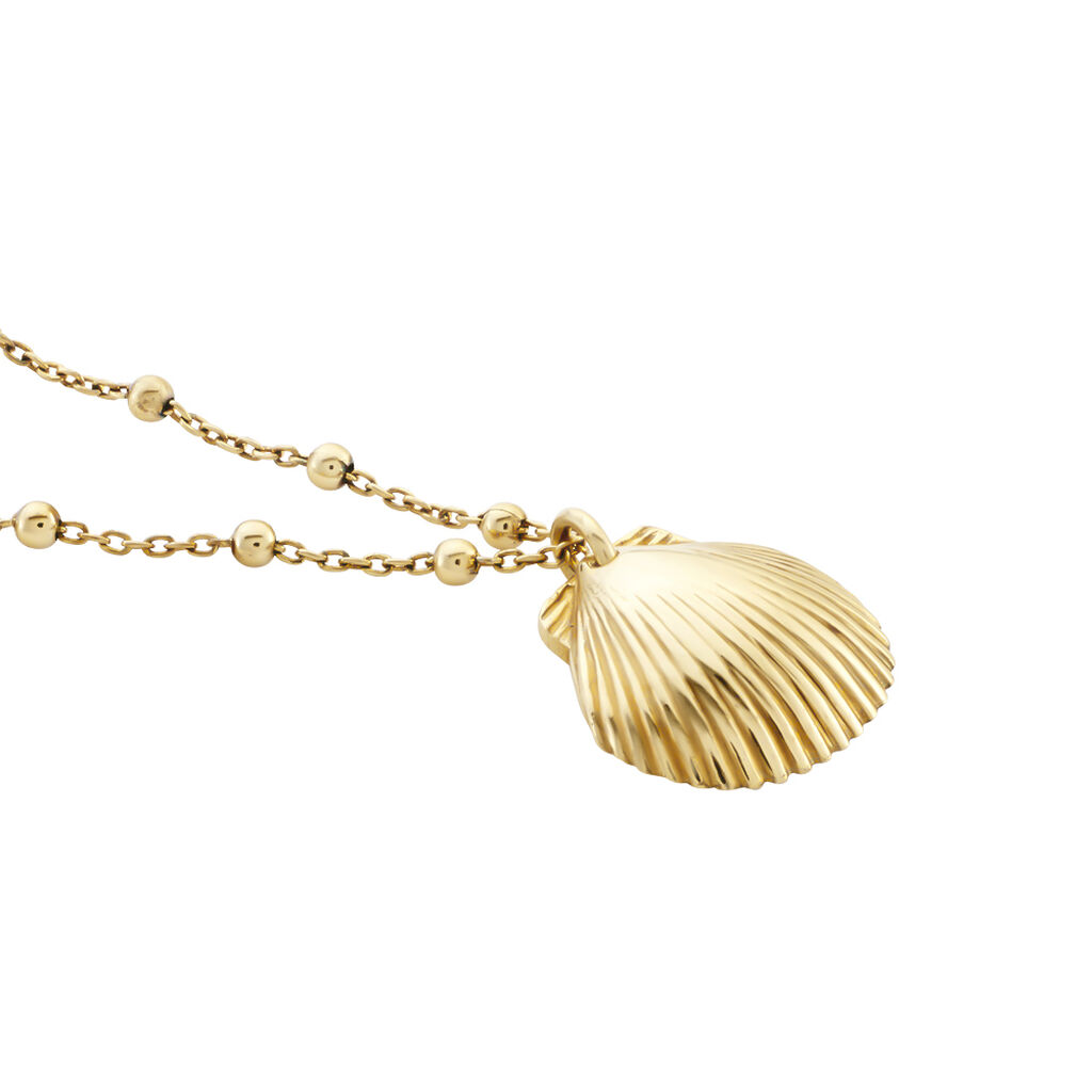 Damen Halskette Silber 925 Vergoldet Muschel - Halsketten Damen | OROVIVO