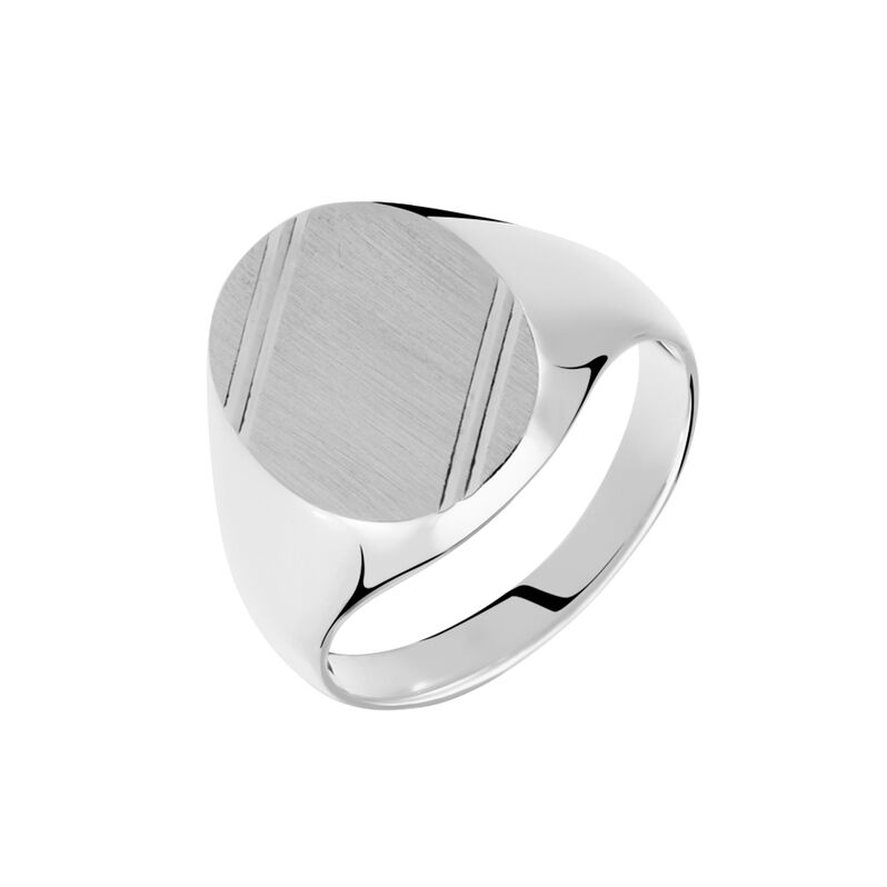 Chevaliere Argent Rhodie Albert Ovale - Spannringe Herren | OROVIVO