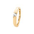 ELOURA Damen Ring Gold 585 (14 Karat) Diamant Wei&szlig; 0,03 ct Kreis