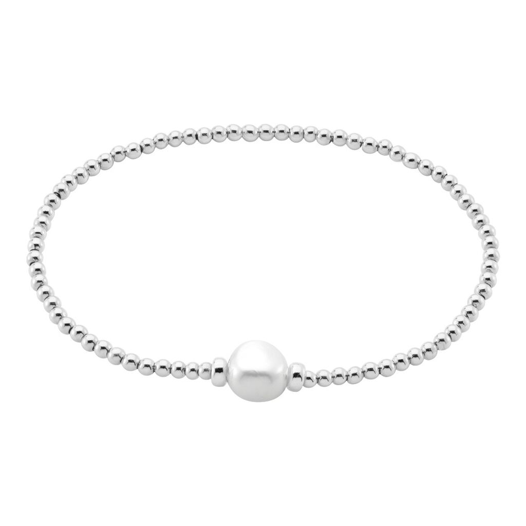 MYMY Damen Armband Silber 925 Zuchtperle Wei&szlig;