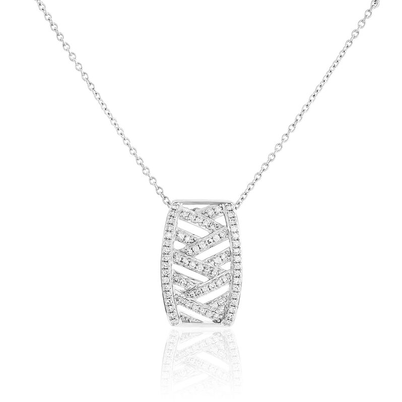 Collier Or Blanc Diamant - Spannringe Damen | OROVIVO