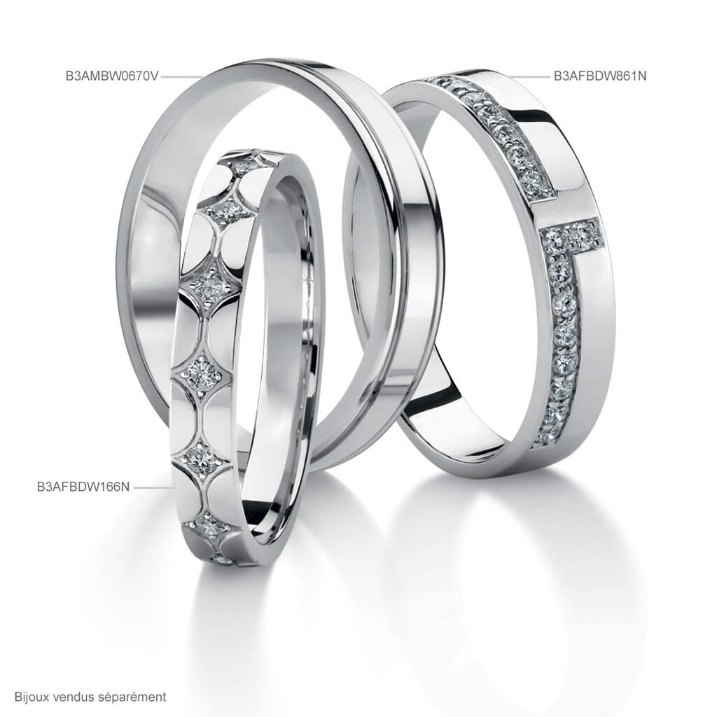 Alliance Lola Or Blanc Diamant - Spannringe Damen | OROVIVO