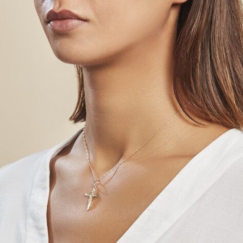 Kreuz Anhänger Gold 375 Jesus Christus Yael - Schmuckanhänger Unisex | OROVIVO