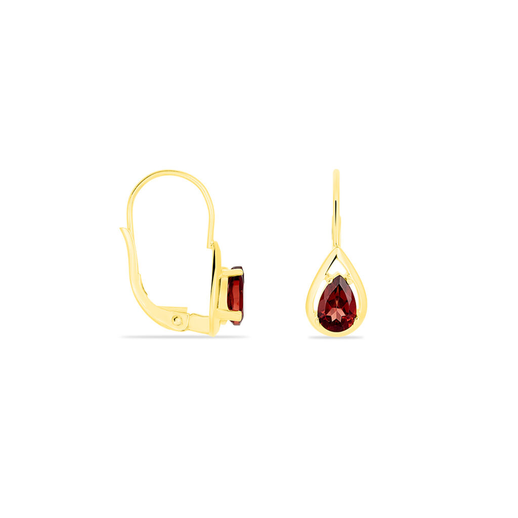 Damen Ohrhänger Gold 333 Granat  - Ohrhänger Damen | OROVIVO