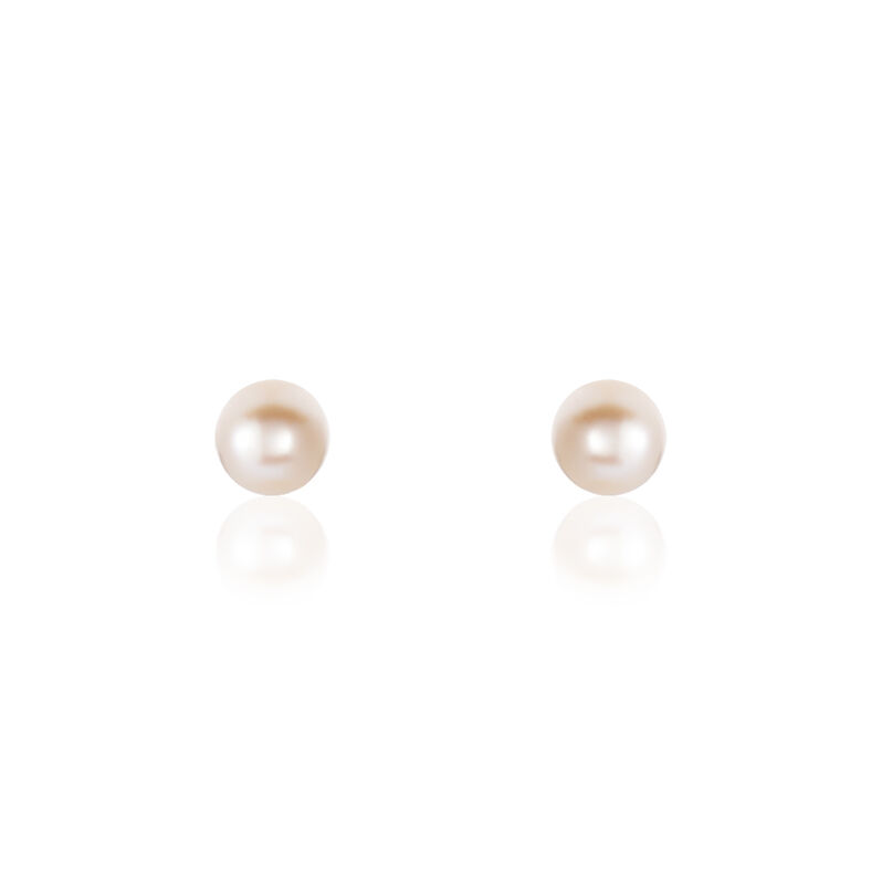Damen Perlenohrringe Gold 375 Zuchtperle 4-4,5mm - Ohrstecker Damen | OROVIVO