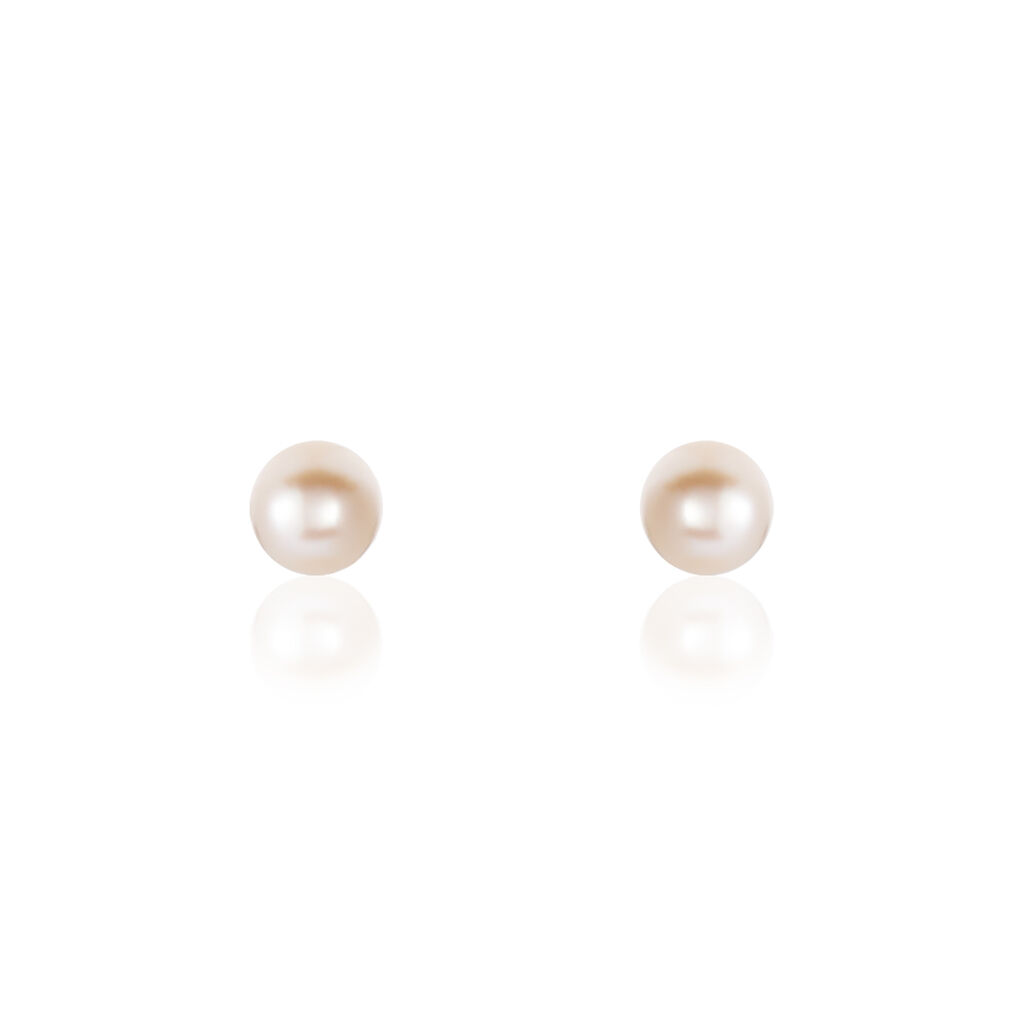 Damen Perlenohrringe Gold 375 Zuchtperle 4-4,5mm - Ohrstecker Damen | OROVIVO