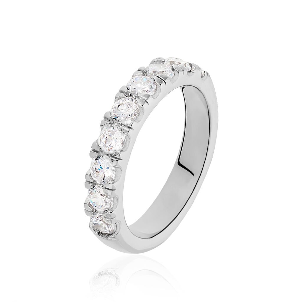 Damen Ring Silber 925 Zirkonia Wei&szlig; 0,15 ct