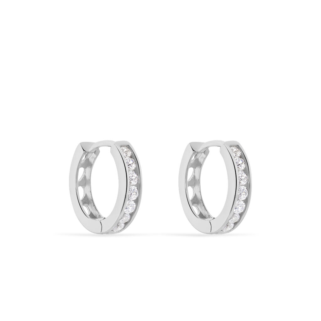 ANNE-SIXTINE Damen Creolen Silber 925 Zirkonia Wei&szlig; Herz