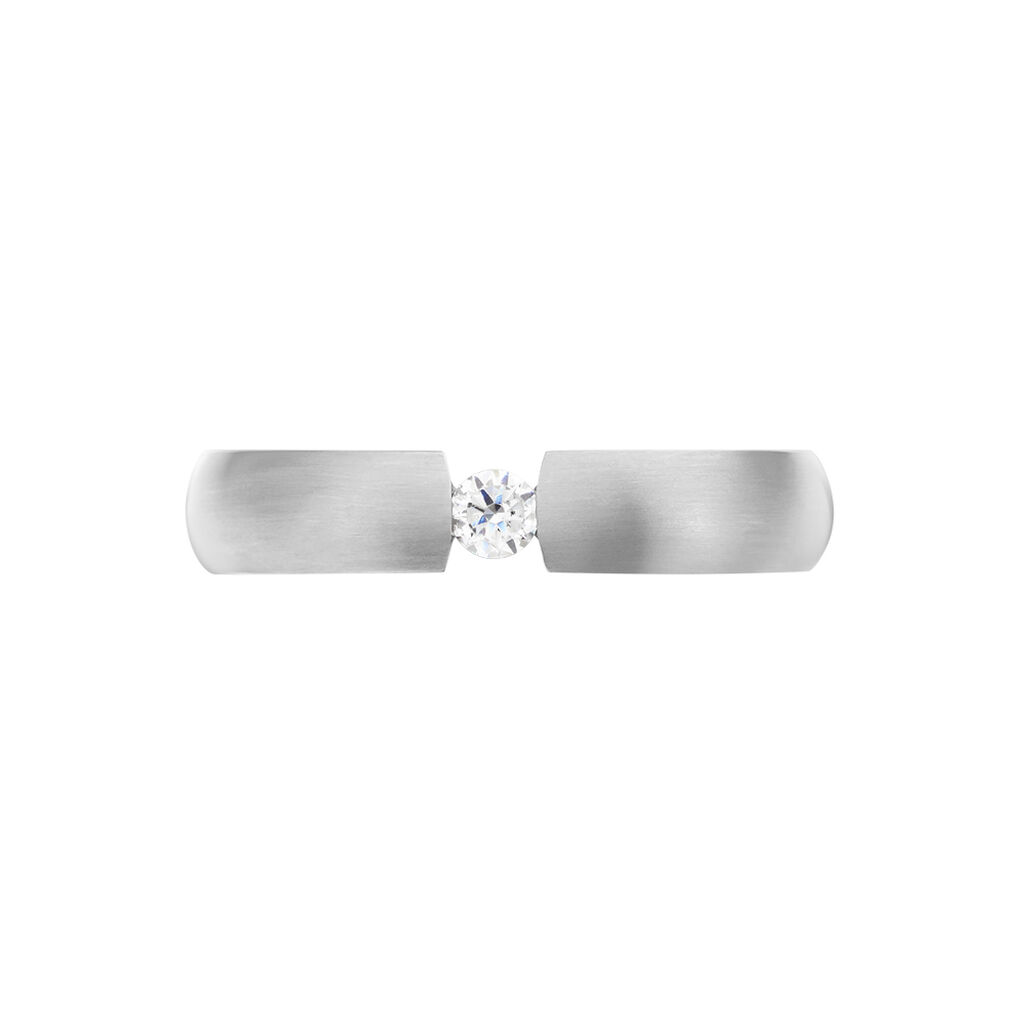 MOLLY Damen Ring Titan Zirkonia Wei&szlig; 0,1 ct B 4,5 mm