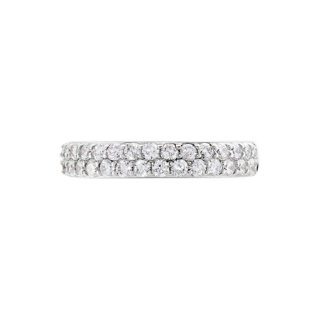 MIRA Damen Ring Silber 925 Zirkonia Wei&szlig; 1,28 ct B 2 mm