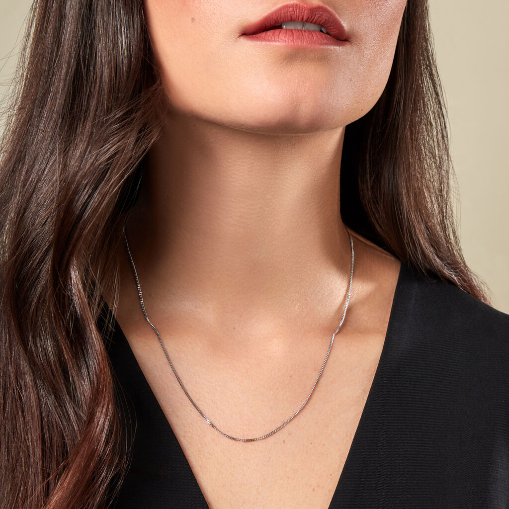 Unisex Kette Weißgold 585 (14 Karat) - Halsketten Unisex | OROVIVO