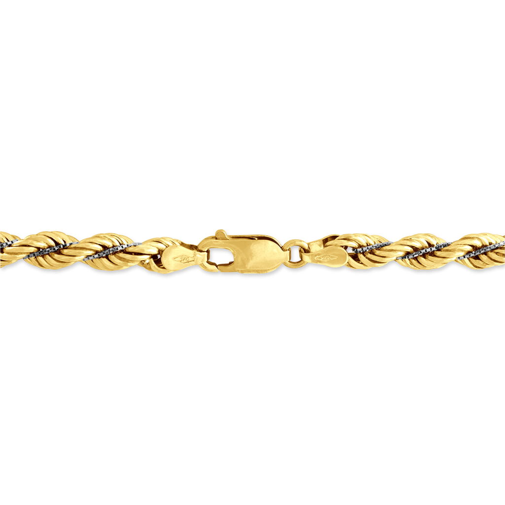 Bracelet Jerryenne Maille Corde Et Venitienne Or Bicolore - Spannringe Damen | OROVIVO